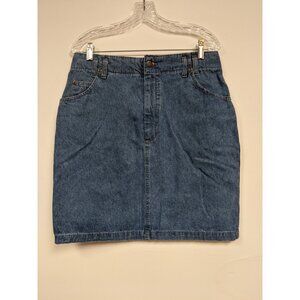 Hunt Club Jean Denim Skirt Size 14 Modest Womens No Slit